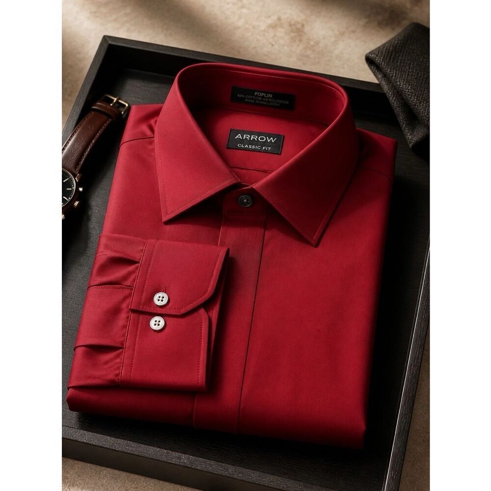 Classic Fit Arrow Dress Shirt Red
